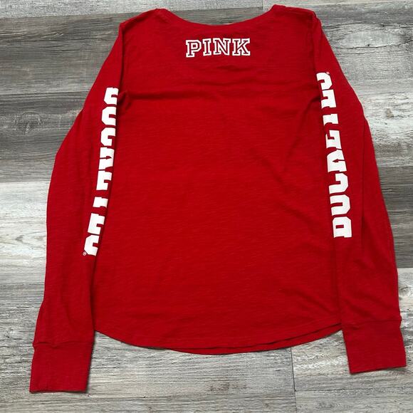 PINK Victorias Secret OSU Ohio State Buckeyes Red Womens M‎ Long Sleeve T-Shirt - Picture 3 of 11